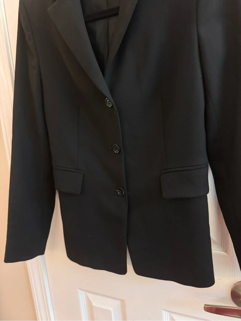 J. CREW Black Wool Classic 3 Button Blazer Dress Size 2